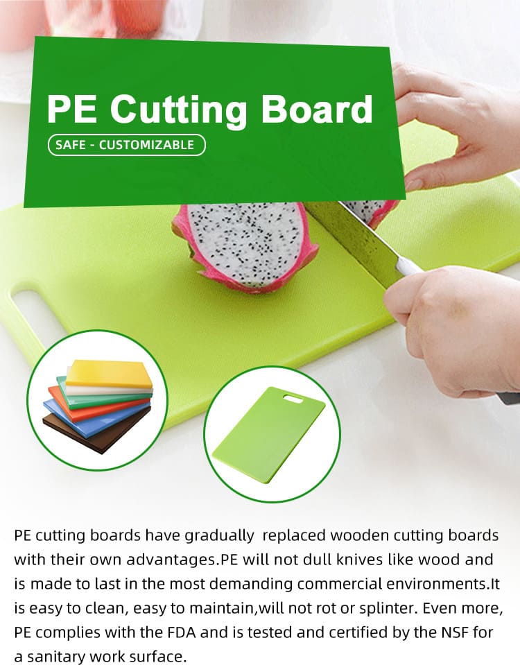 High-Density Polyethylene Chopping Board PE Cutting Board for
